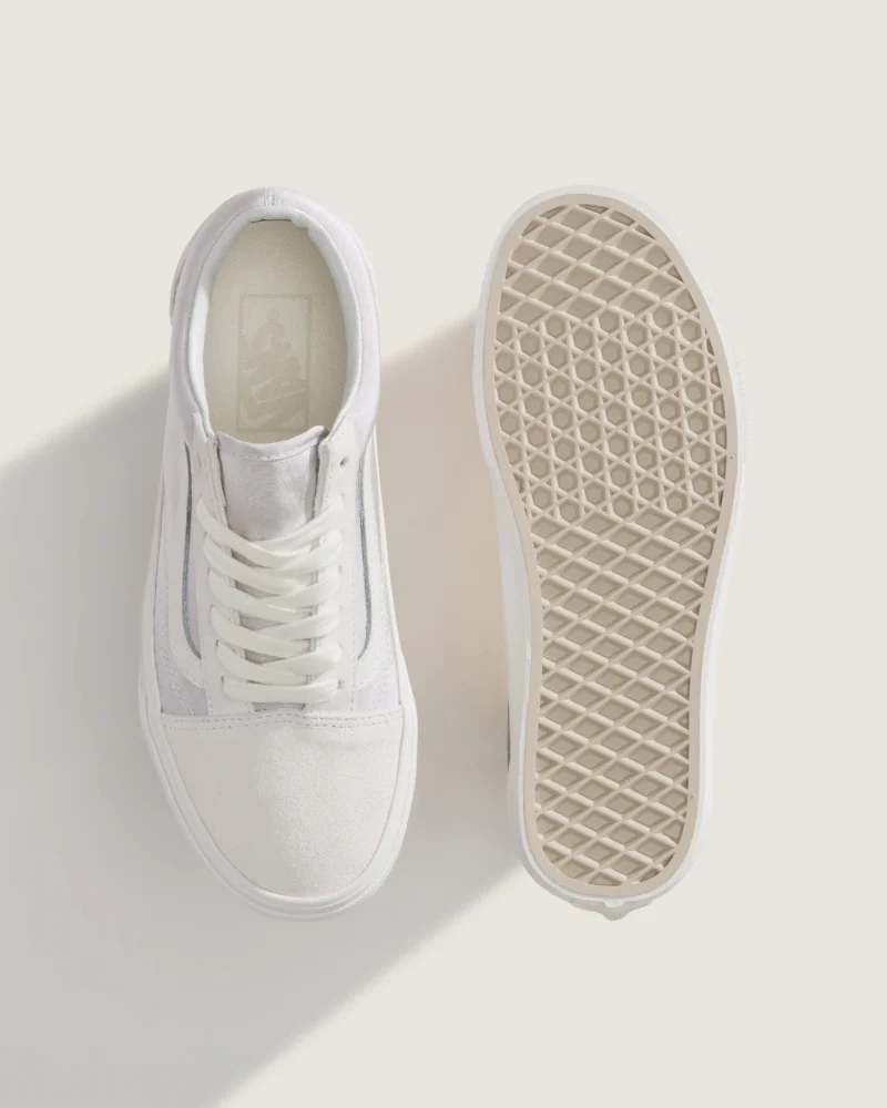 VANS - נעלי סניקרס Old Skool – V00D6WJVY – satin-moire-blanc-de-blanc – 2