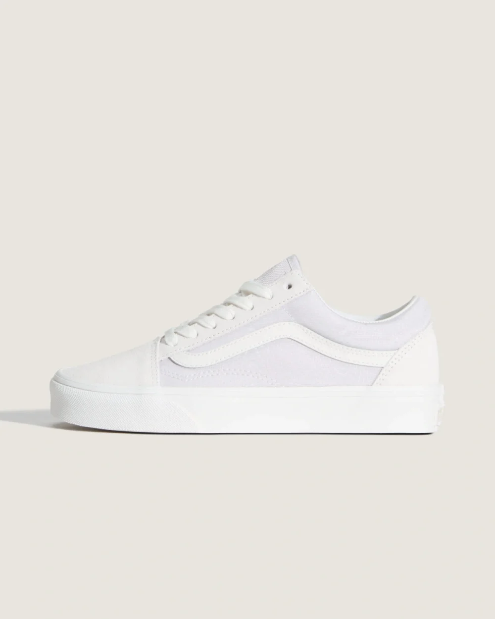 VANS - נעלי סניקרס Old Skool – V00D6WJVY – satin-moire-blanc-de-blanc – 1