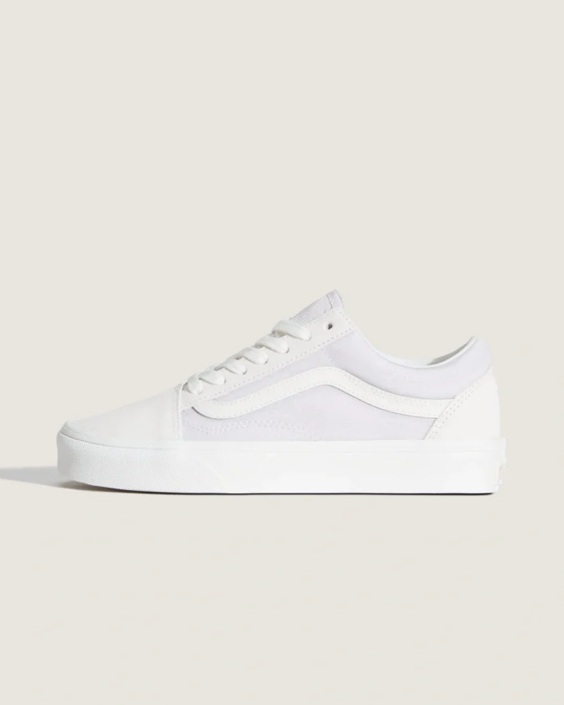 VANS - נעלי סניקרס Old Skool – V00D6WJVY – satin-moire-blanc-de-blanc – 1