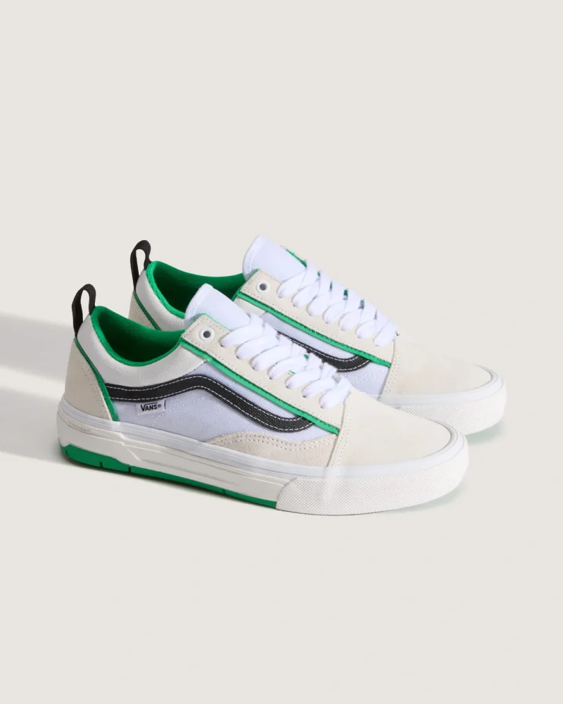 VANS - נעלי סקייט Skate Old Skool Wafflecup – V00EB7WGR – white-green – 1