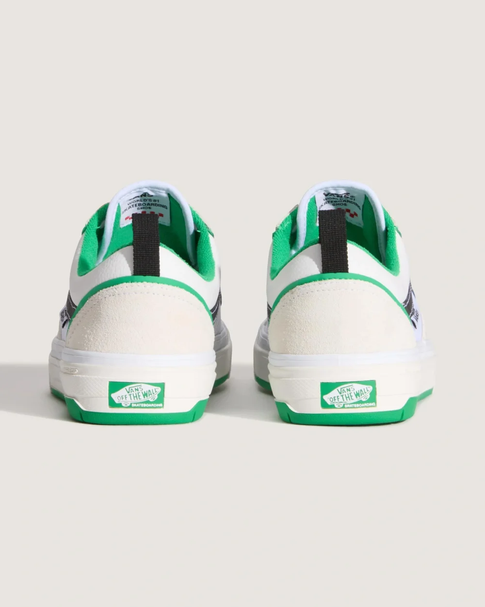 VANS - נעלי סקייט Skate Old Skool Wafflecup – V00EB7WGR – white-green – 3