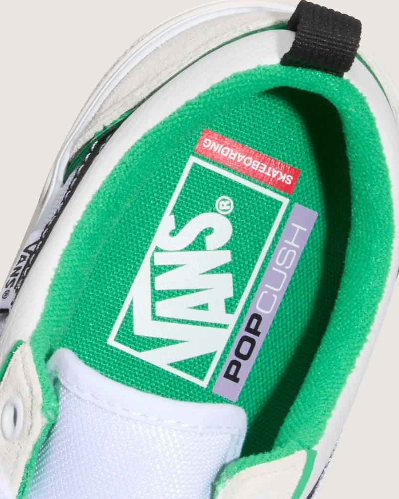 VANS - נעלי סקייט Skate Old Skool Wafflecup – V00EB7WGR – white-green – 4