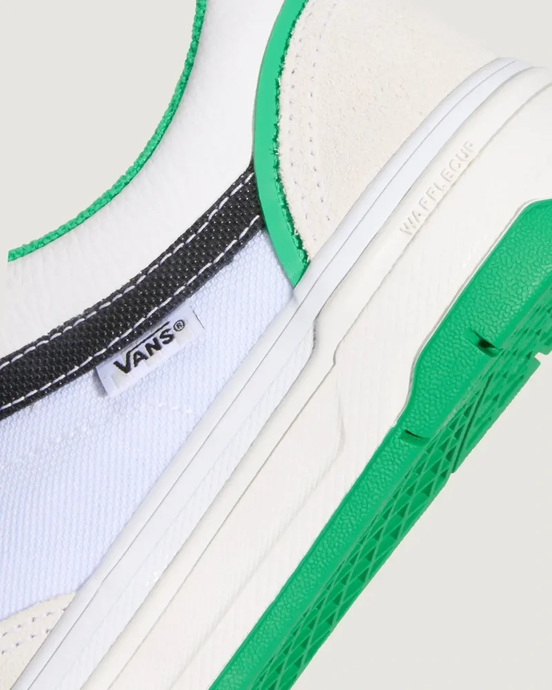VANS - נעלי סקייט Skate Old Skool Wafflecup – V00EB7WGR – white-green – 6