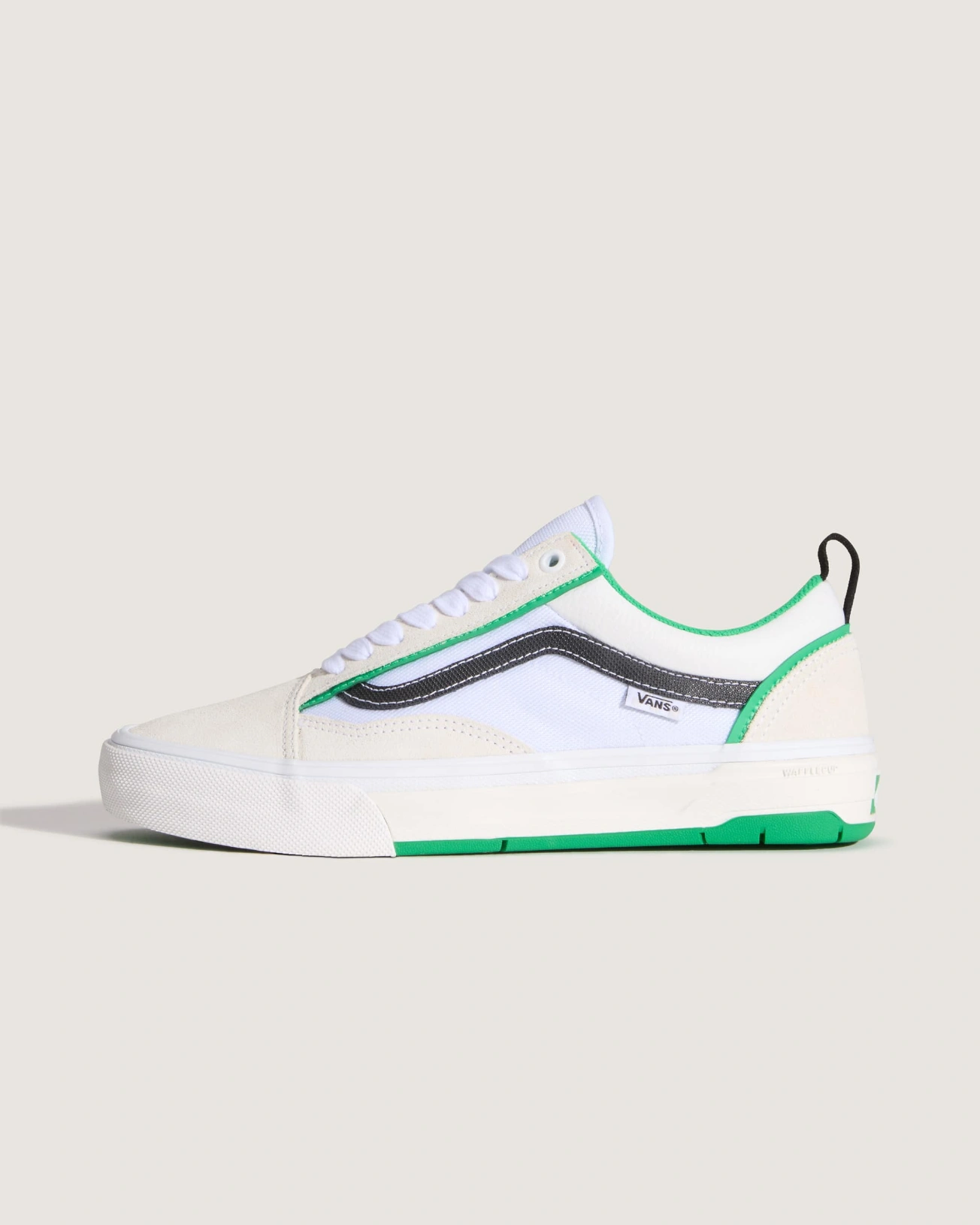 VANS - נעלי סקייט Skate Old Skool Wafflecup – V00EB7WGR – white-green – 1