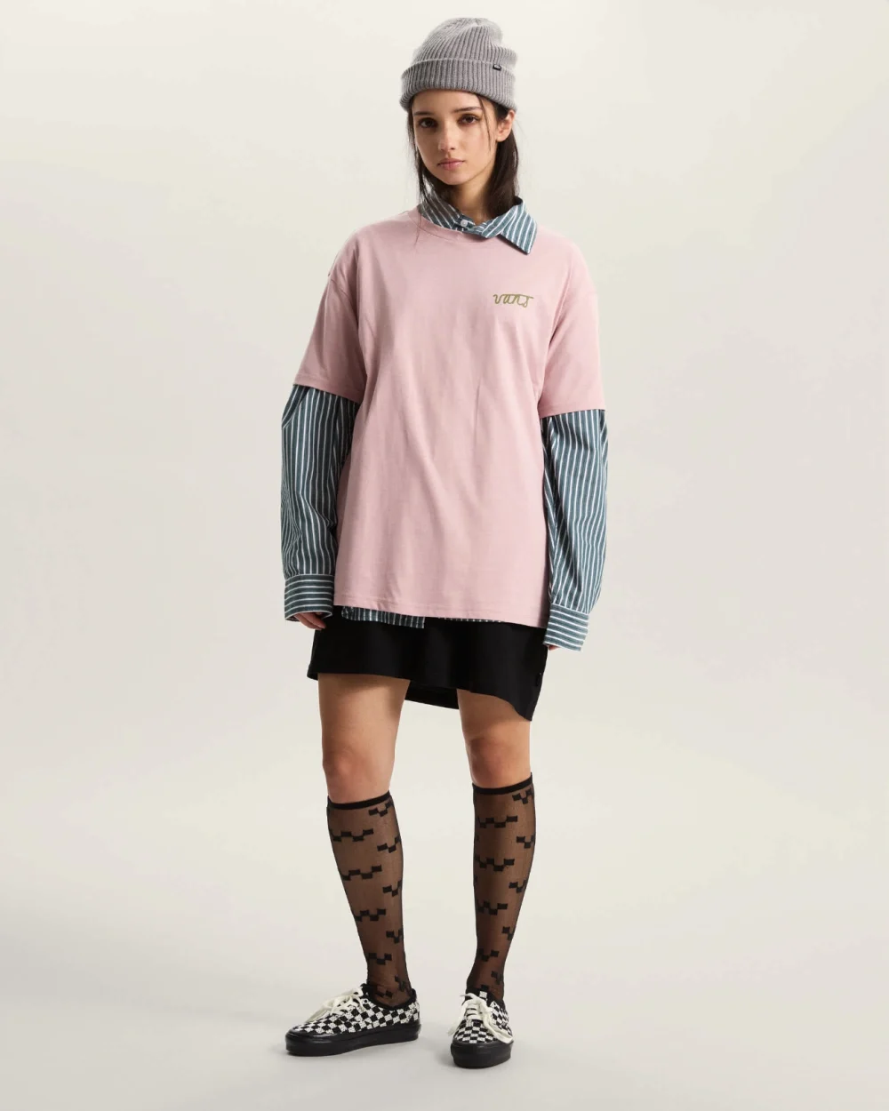 VANS - נעלי סניקרס LX Authentic 44 EK – V00EJC1KP – punk-check-black-marshmallow – 4