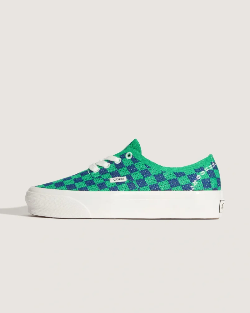 VANS - נעלי סניקרס LX Authentic 44 EK – V00EJC5W3 – punk-check-green-navy – 1