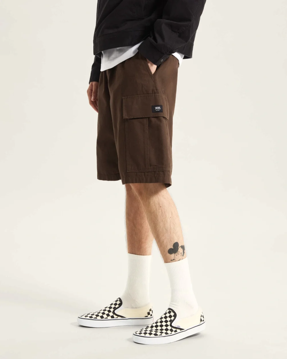 VANS - מכנסי קרגו קצרים RANGE LOOSE – V00G6SD4C – turkish-coffee – 4