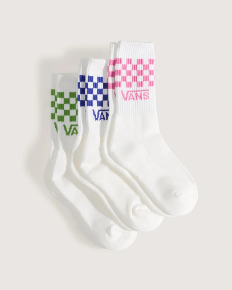 VANS - גרביים ארוכות Classic Check – V00Q1QFRQ – pink-fizz – 1