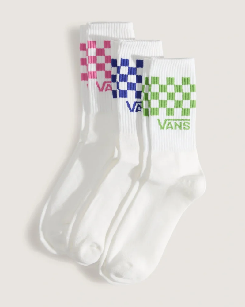 VANS - גרביים ארוכות Classic Check – V00QBUFRQ – pink-fizz – 1