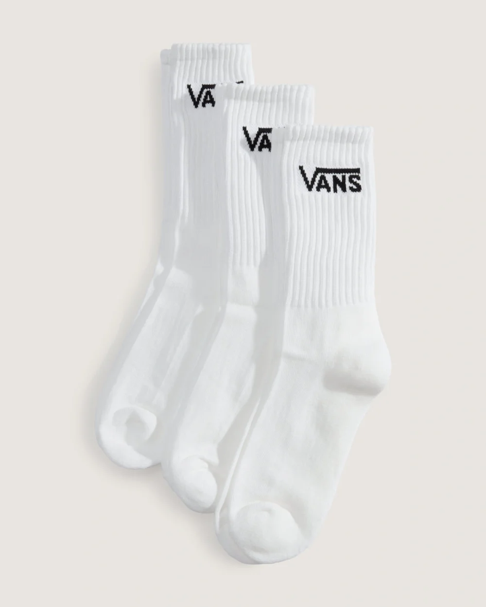 VANS - חבילת 3 זוגות גרביים Classic Crew – V00QBVWHT – white – 1