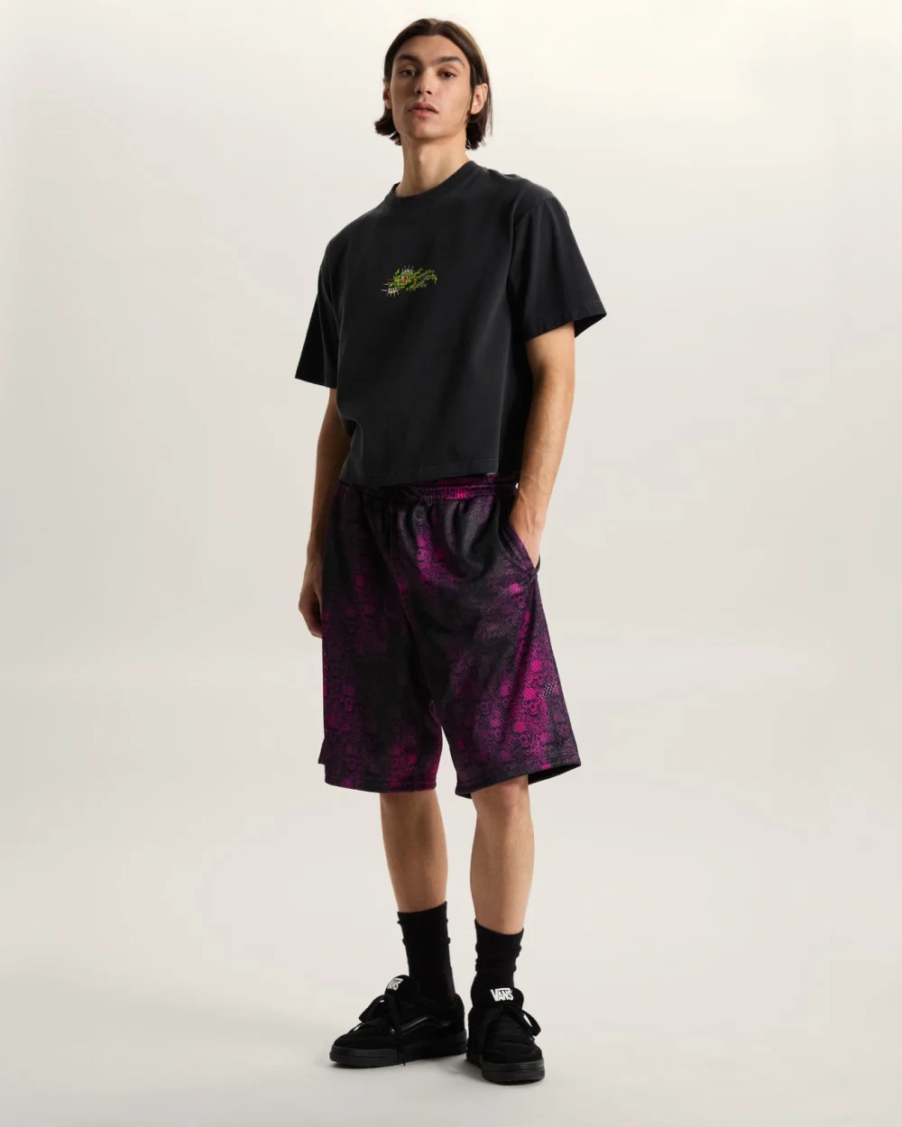 VANS - מכנס קצר Mesh Wreckpack – V00S10FTG – vivid-orchid – 5