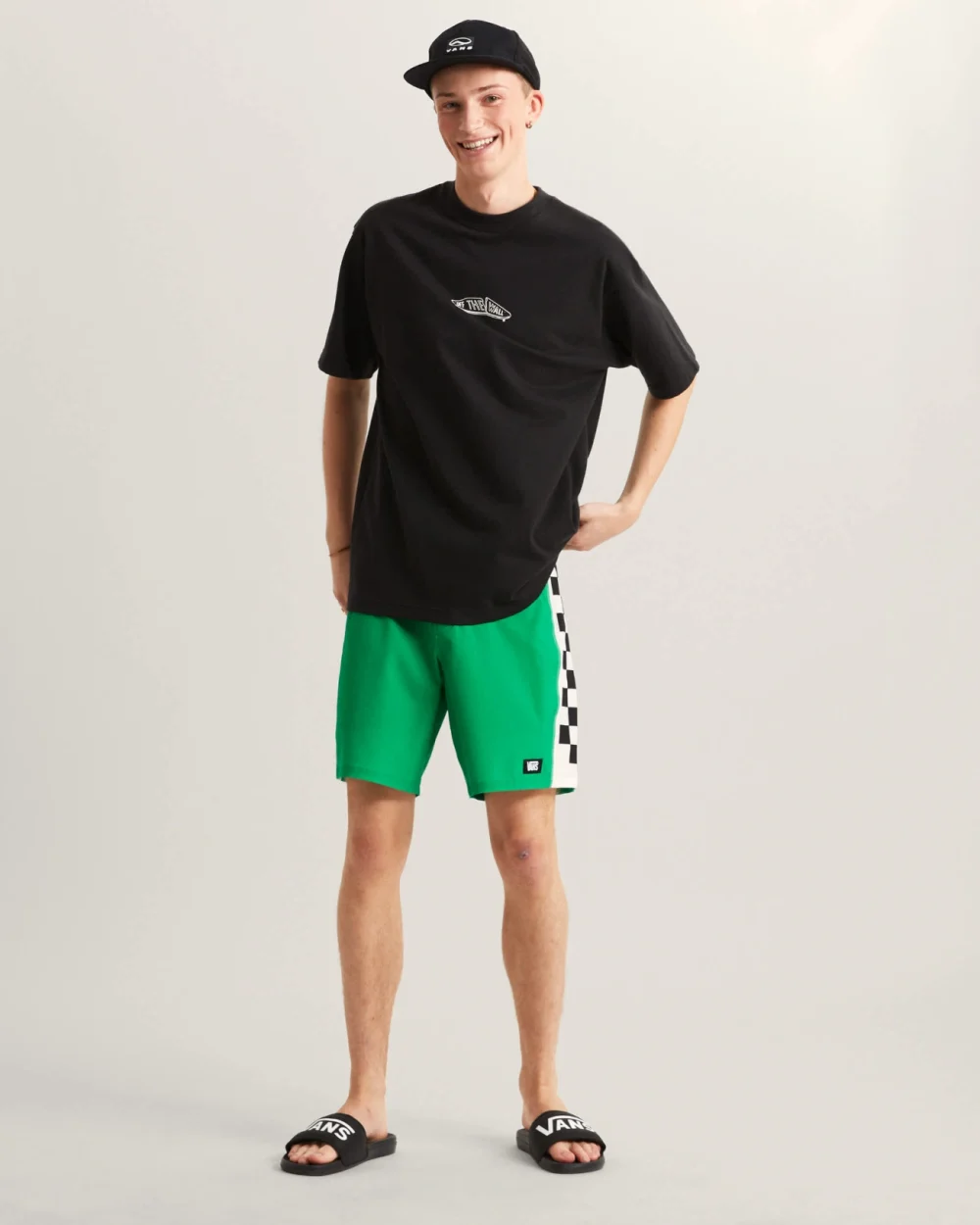 VANS - חולצת טי קצרה Buckled – V00SR3BLK – black – 4