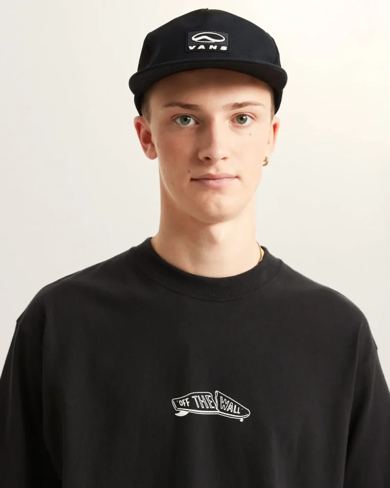 VANS - חולצת טי קצרה Buckled – V00SR3BLK – black – 5