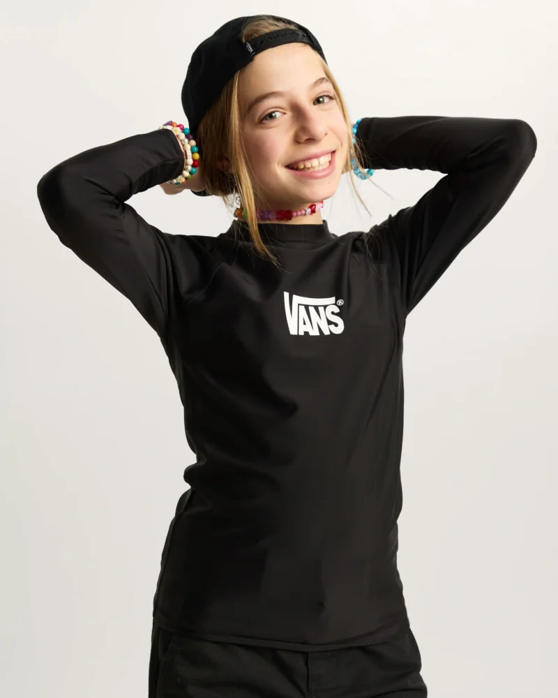 VANS - חולצת לייקרה ארוכה Rashguard – V00SSXBLK – black – 6