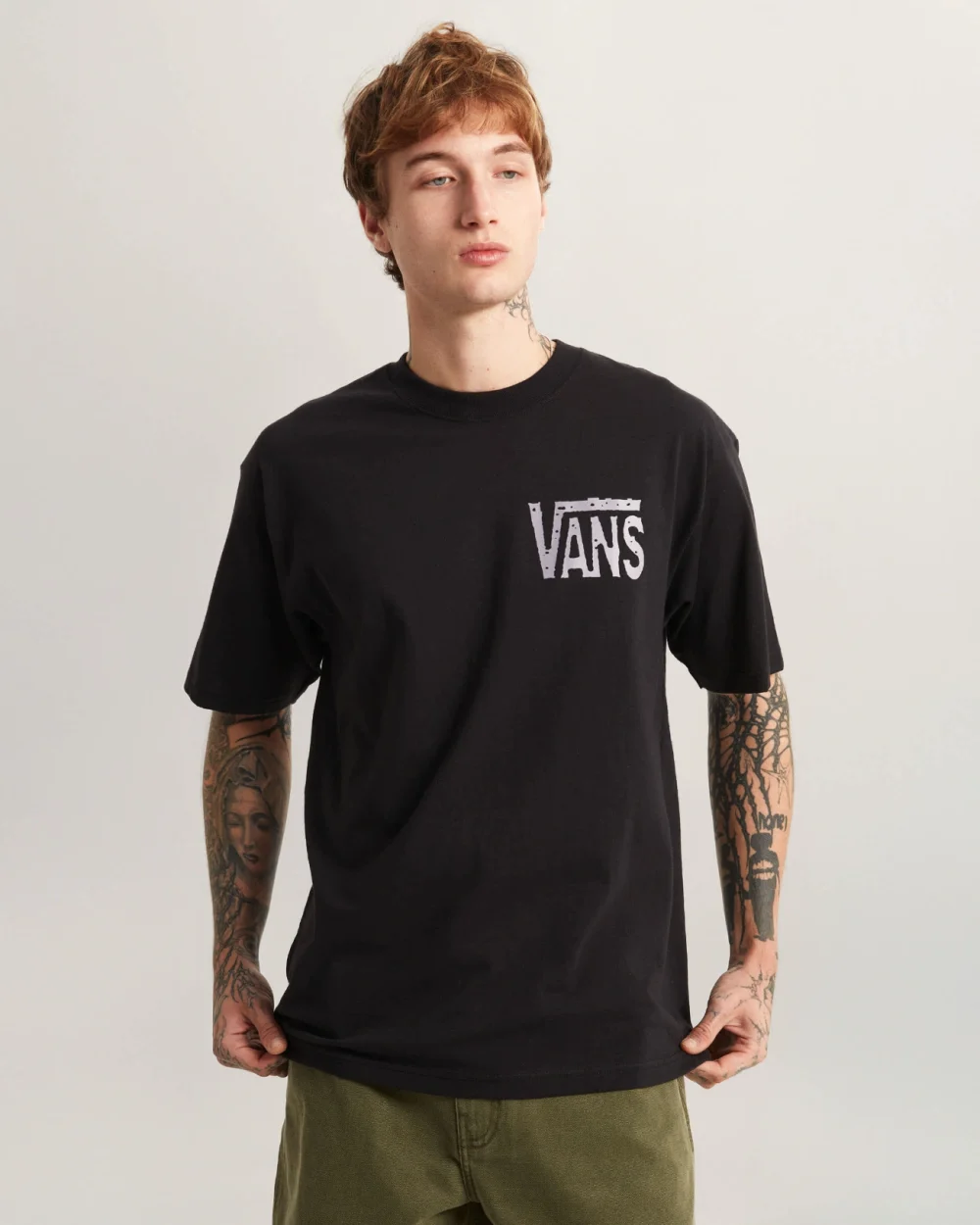 VANS - חולצת טי קצרה Side Talk – V00SXDBLK – black – 2