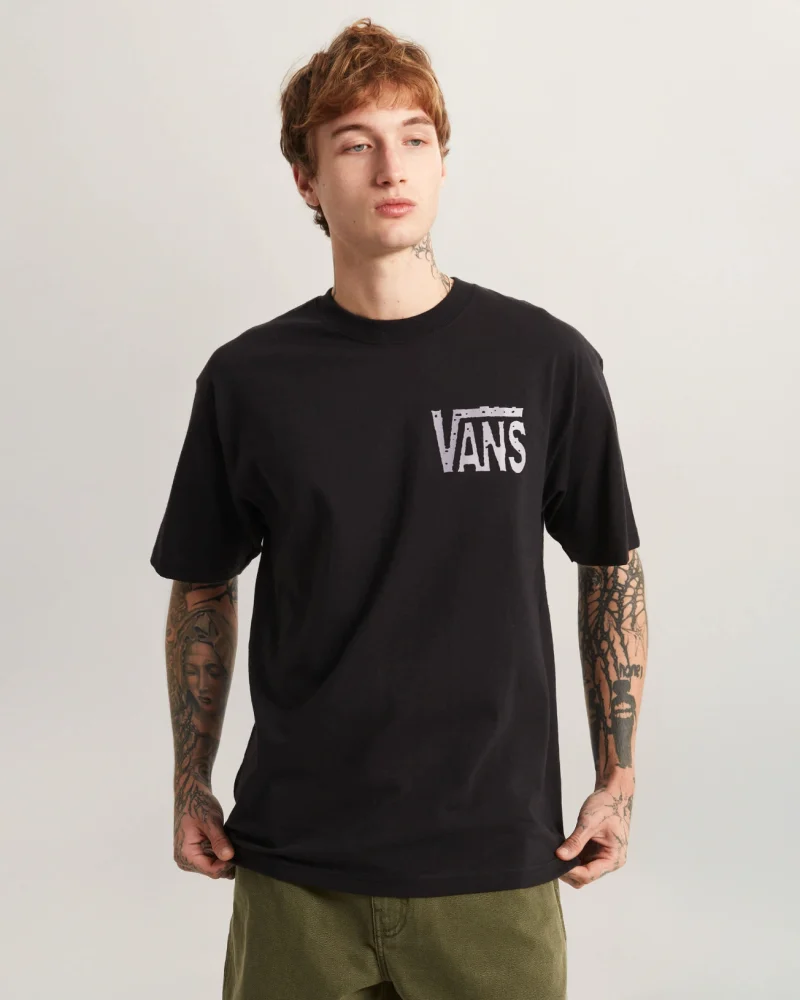 VANS - חולצת טי קצרה Side Talk – V00SXDBLK – black – 2