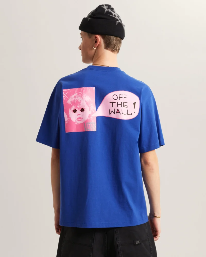 VANS - חולצת טי קצרה Side Talk – V00SXDFRX – royal-cobalt – 3