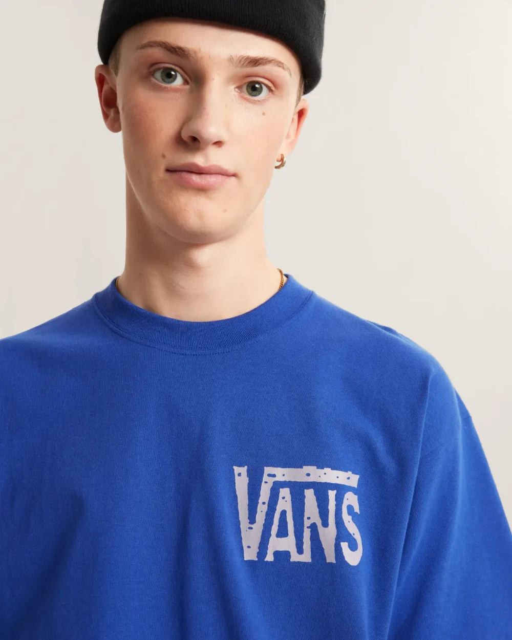 VANS - חולצת טי קצרה Side Talk – V00SXDFRX – royal-cobalt – 5