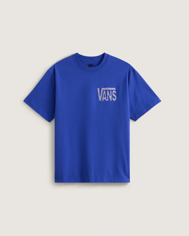 VANS - חולצת טי קצרה Side Talk – V00SXDFRX – royal-cobalt – 1