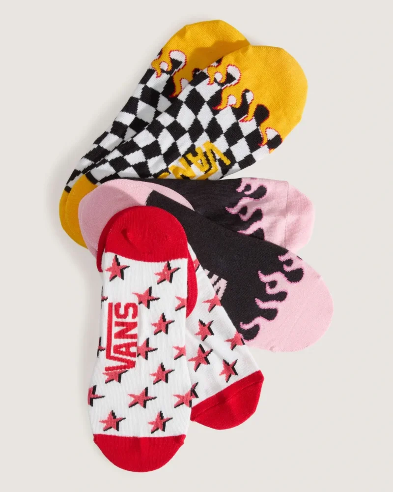 VANS - גרביים נמוכות Ticker Canoodle ( 3 זוגות) – V00SYXIZQ – racing-red – 1