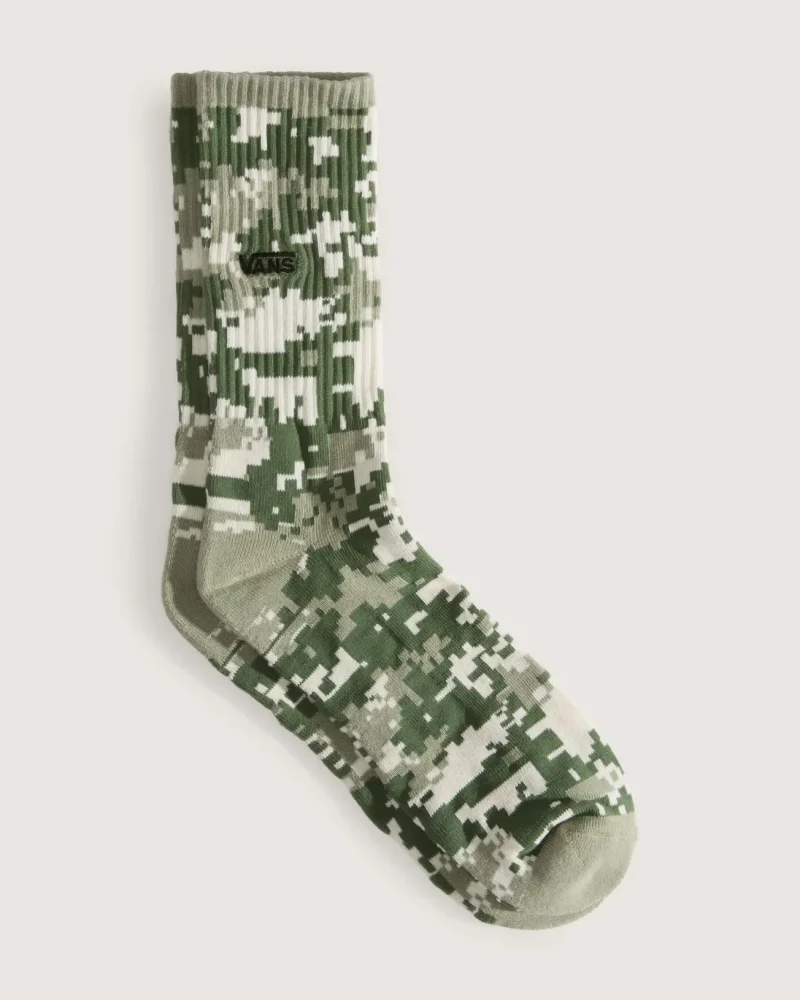 VANS - גרביים ארוכות Downing Crew – V00T03GCY – neutral-olive-marshmallow – 1