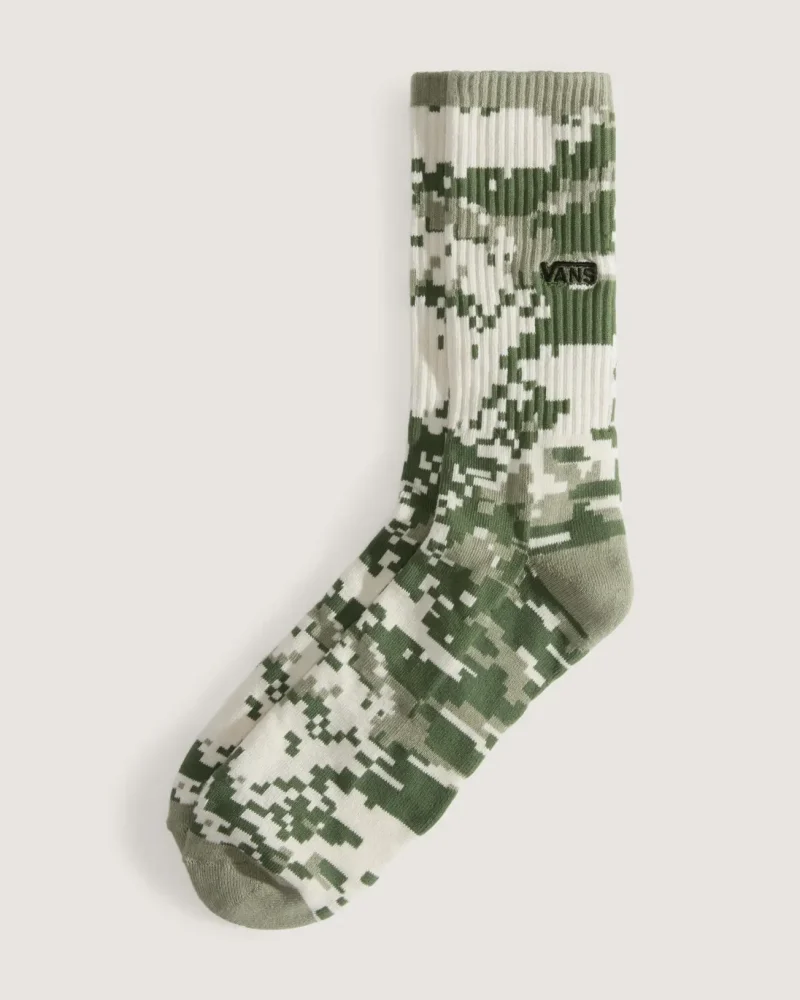 VANS - גרביים ארוכות Downing Crew – V00T03GCY – neutral-olive-marshmallow – 1