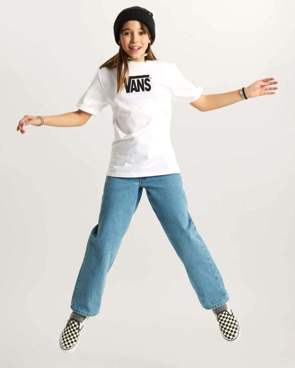 VANS - חולצת טי קצרה Stretch Logo – V00T4VWHT – white – 7