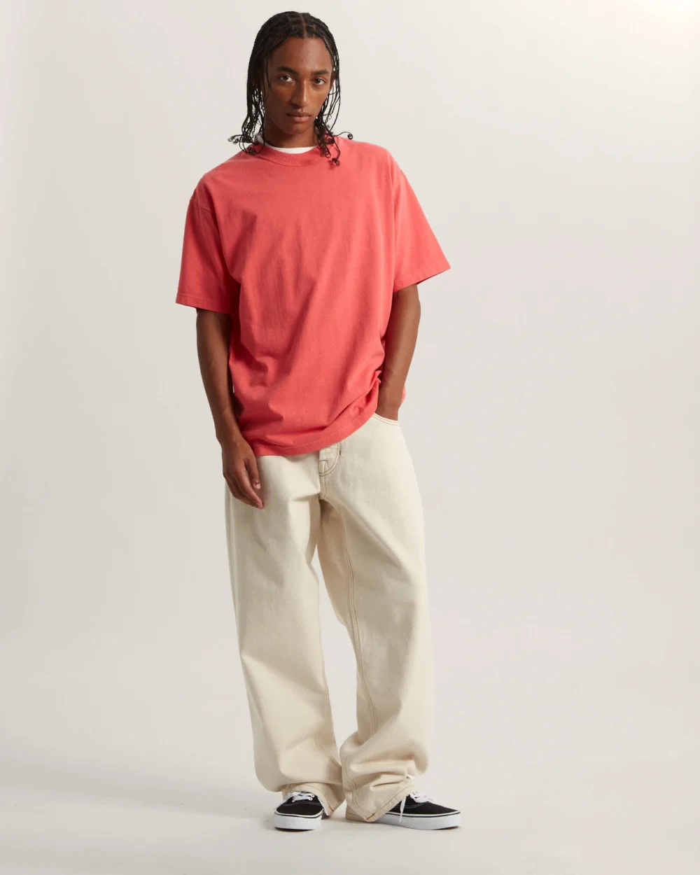 VANS - מכנסי ג'ינס Premium Check-5 Loose – V00T6UGCF – natural-seed – 5