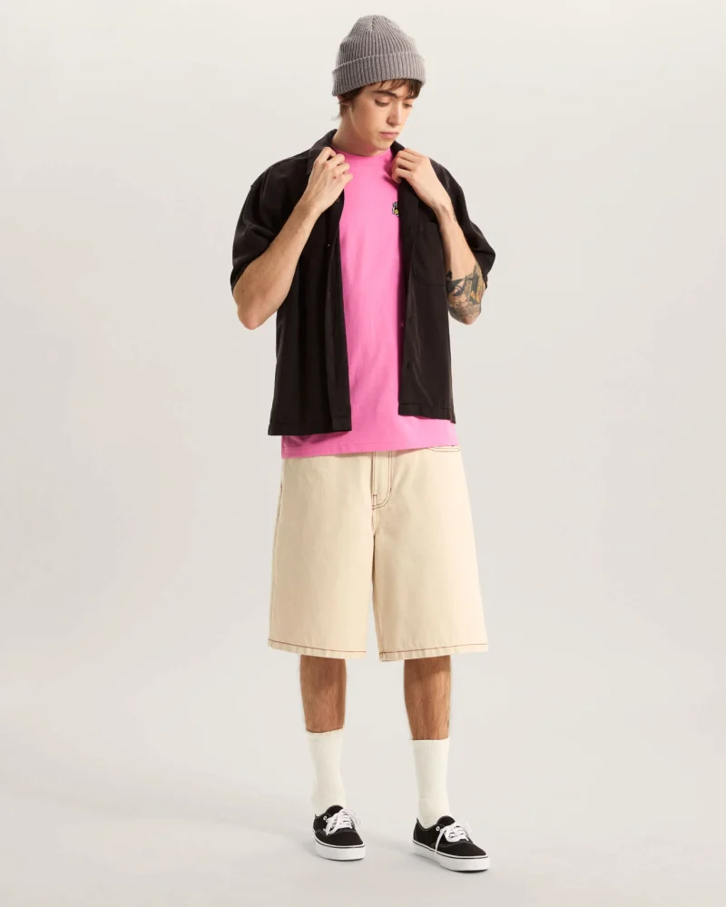 VANS - חולצה מכופתרת קצרה Van Doren Tencel Check Camp – V00TA4BLK – black – 4