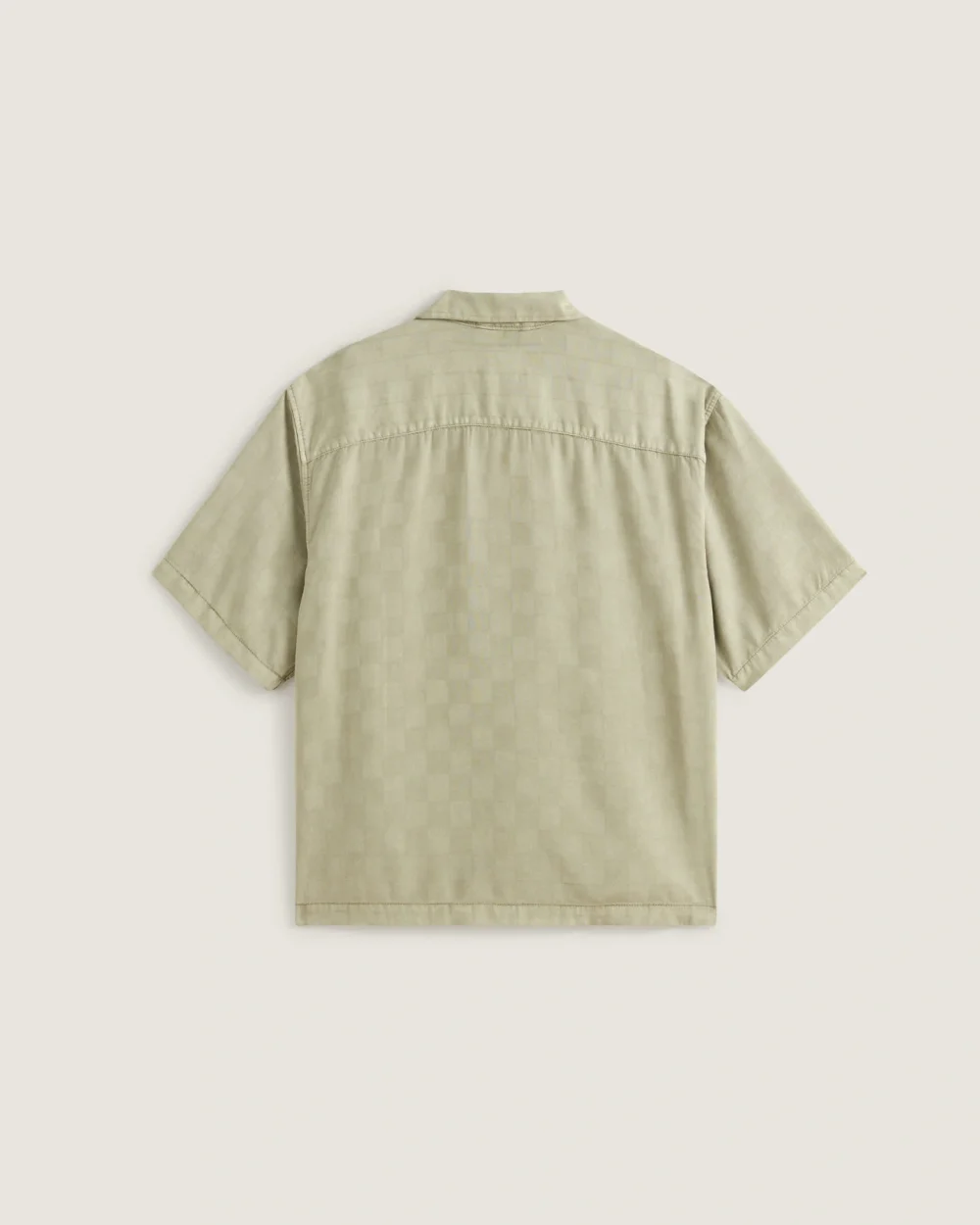 VANS - חולצה מכופתרת קצרה Van Doren Tencel Check Camp – V00TA4FSG – soft-sage – 1