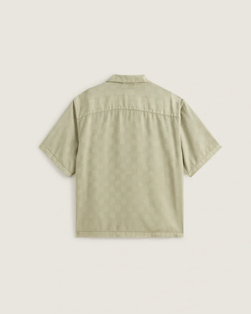 VANS - חולצה מכופתרת קצרה Van Doren Tencel Check Camp – V00TA4FSG – soft-sage – 1