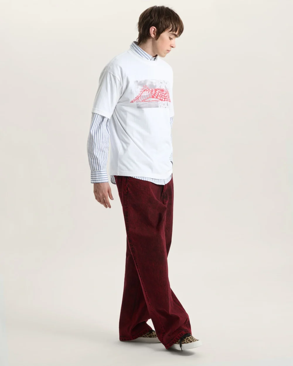 VANS - חולצת טי קצרה Wave Check – V00TQEWHT – white – 4