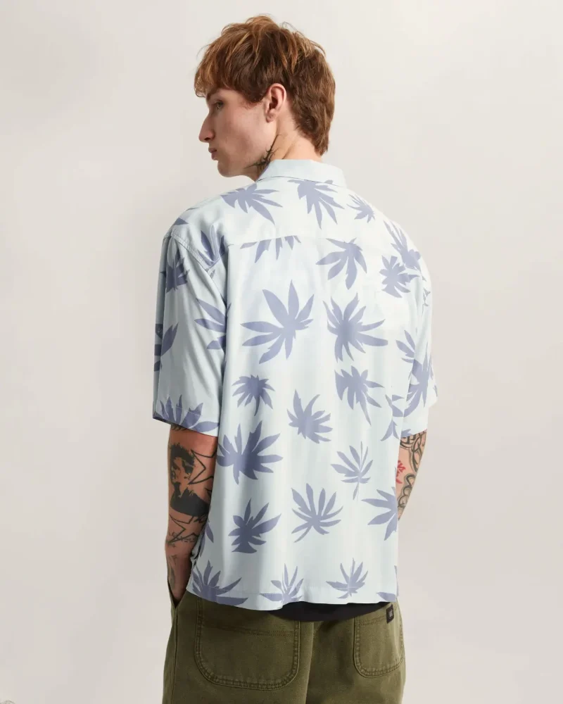 VANS - חולצה מכופתרת קצרה VAN DOREN PRINTED CAMP – V00VTKFOA – dawn-mist – 3