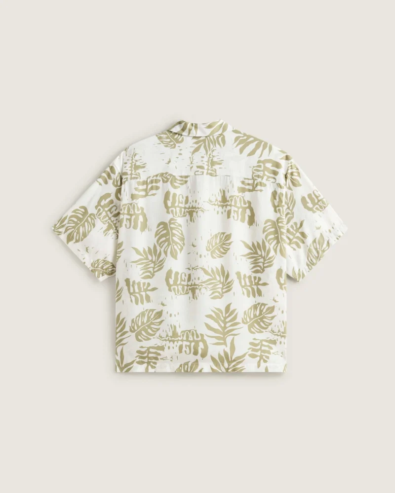 VANS - חולצה מכופתרת קצרה VAN DOREN PRINTED CAMP – V00VTPFSG – soft-sage – 1