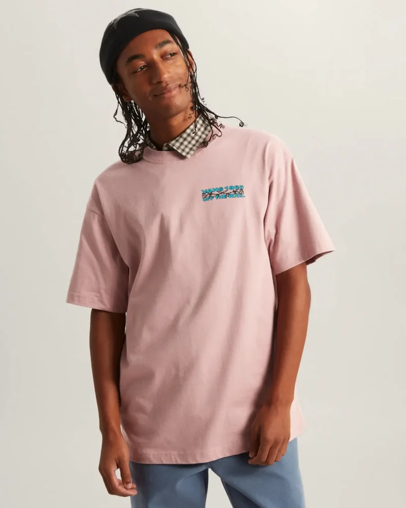 VANS - חולצת טי קצרה BARB PLATE – V00VXGFPR – misty-mauve – 2