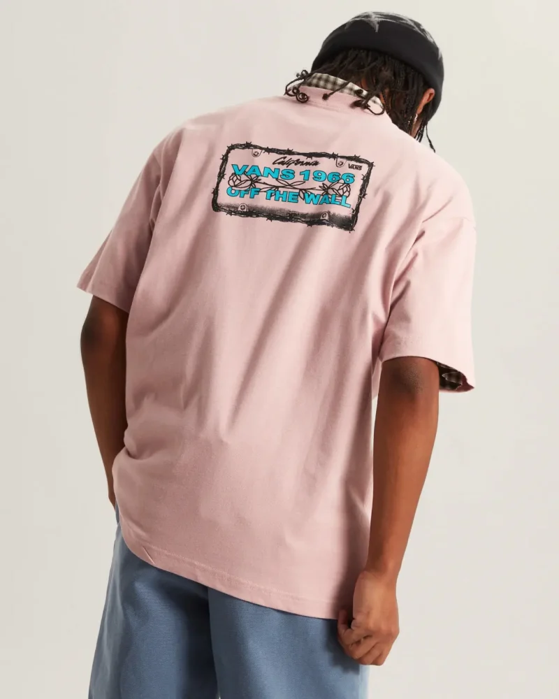 VANS - חולצת טי קצרה BARB PLATE – V00VXGFPR – misty-mauve – 3