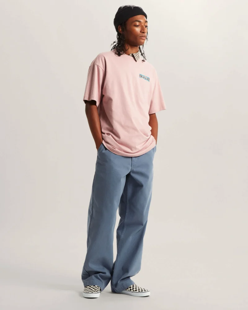 VANS - חולצת טי קצרה BARB PLATE – V00VXGFPR – misty-mauve – 4