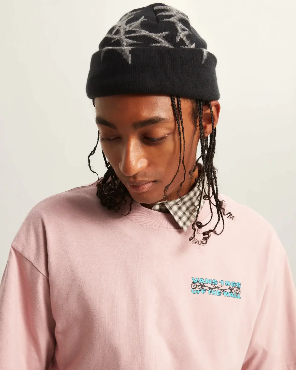 VANS - חולצת טי קצרה BARB PLATE – V00VXGFPR – misty-mauve – 5