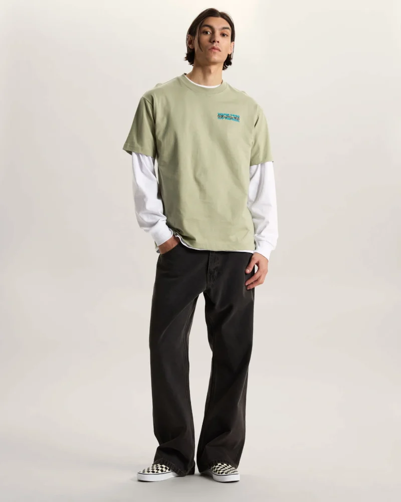 VANS - חולצת טי קצרה BARB PLATE – V00VXGFSG – soft-sage – 4