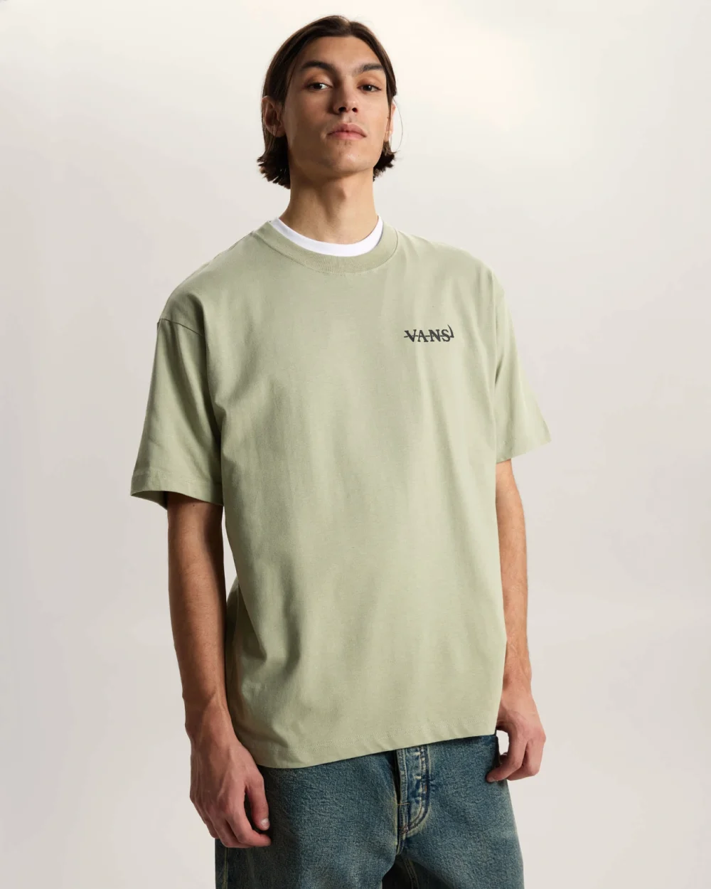 VANS - חולצת טי קצרה ALL & NOUGHT – V00VY9FSG – soft-sage – 2