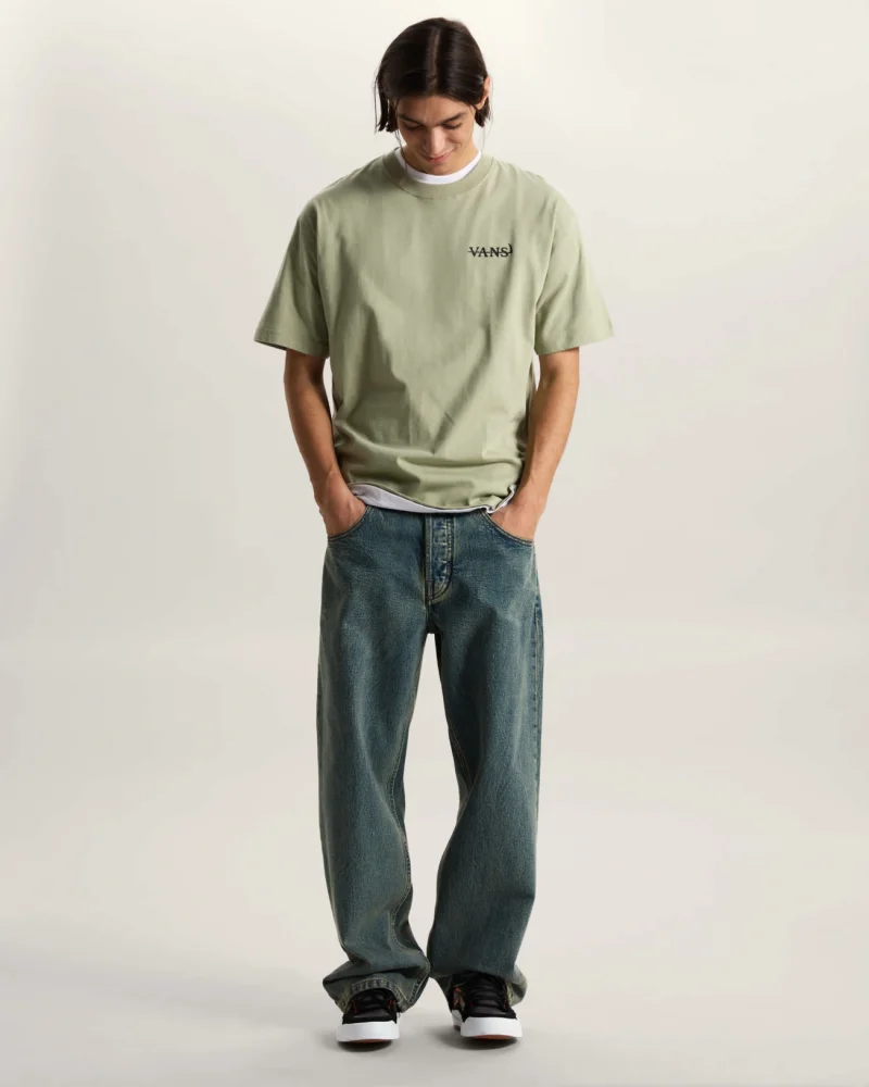VANS - חולצת טי קצרה ALL & NOUGHT – V00VY9FSG – soft-sage – 4