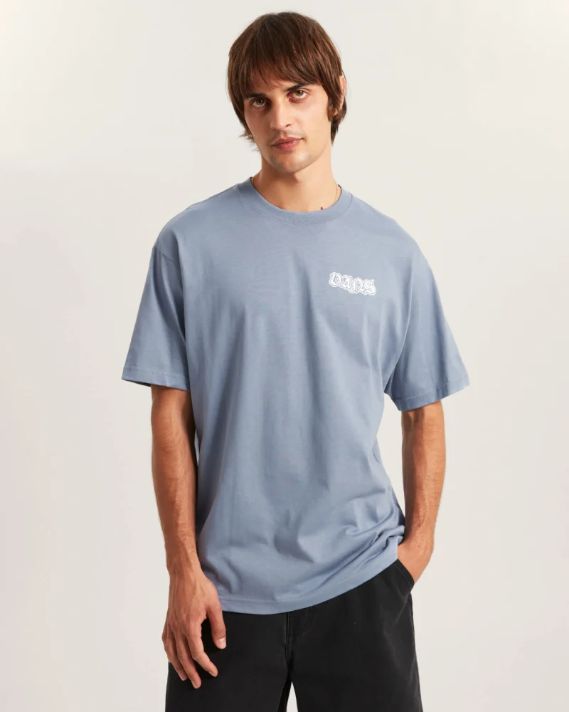 VANS - חולצת טי קצרה MISTY EYES – V00W01FOI – glacial-slate – 2