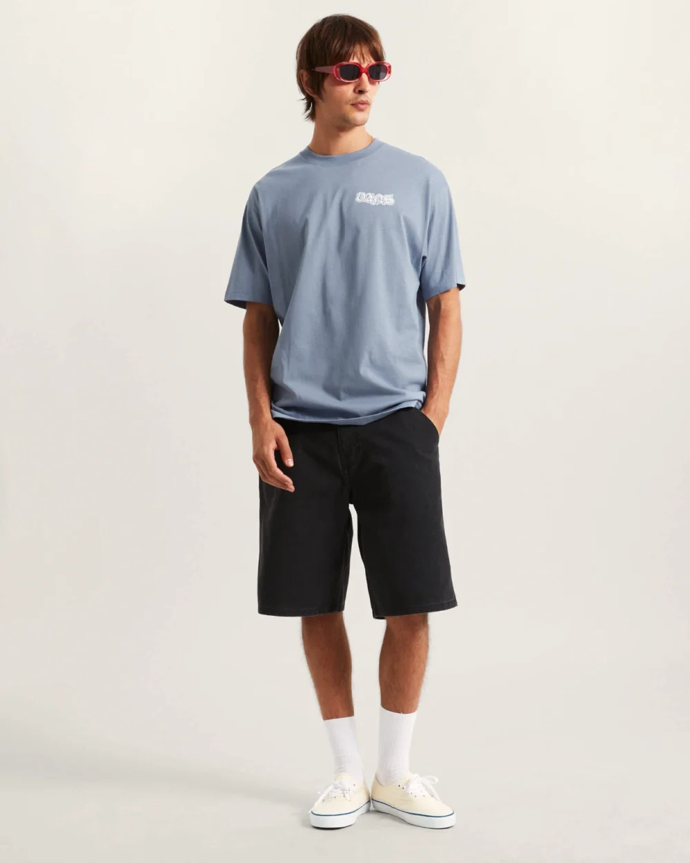 VANS - חולצת טי קצרה MISTY EYES – V00W01FOI – glacial-slate – 4