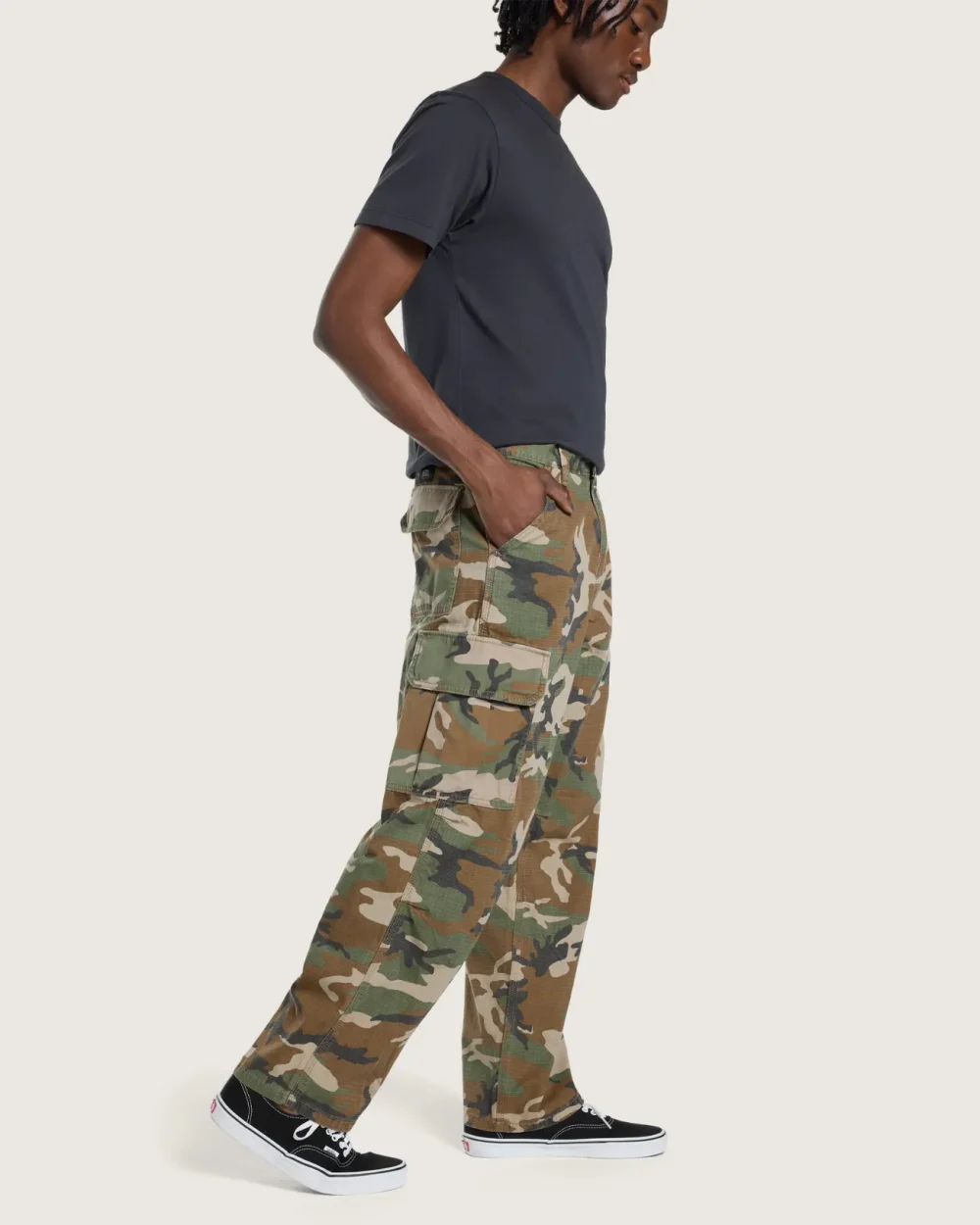 VANS - מכנס קרגו ארוך Para Baggy AOP – V00W98HBP – aluminum-camo – 4