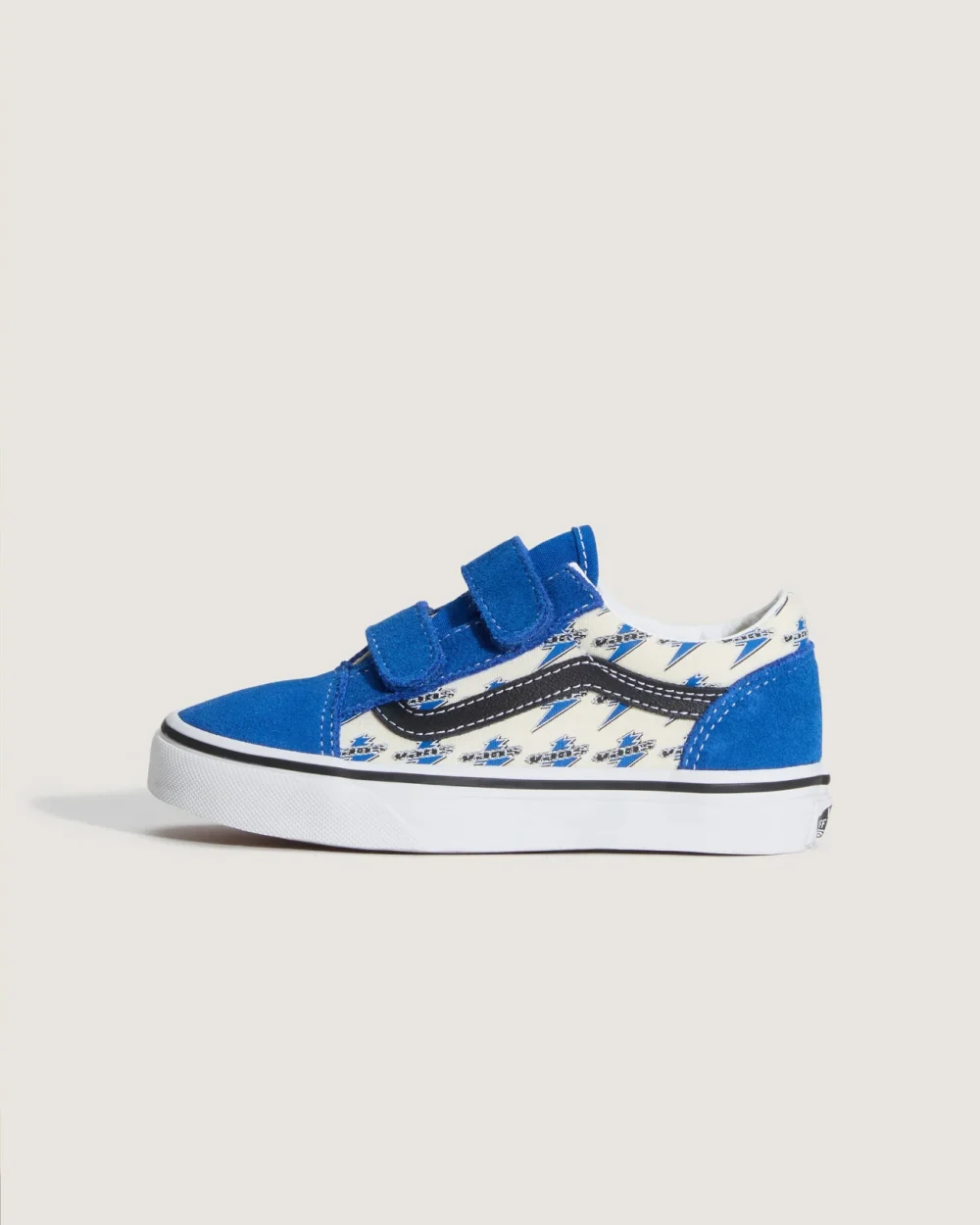 VANS - נעלי סניקרס לילדים Old Skool V ( גיל 4-8) – V00CYA0FG – vans-lightning-classic-blue-true-white – 1