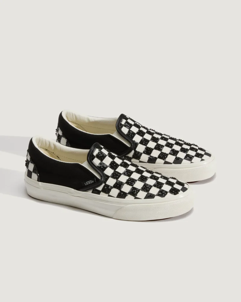 VANS - נעלי סניקרס Classic Slip-On – V00D6Y705 – beaded-checkerboard – 1