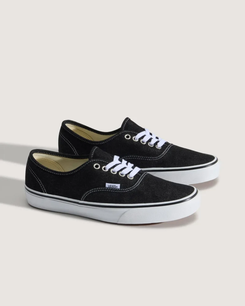 VANS - נעלי סניקרס Authentic – V00D7YBA2 – denim-black-white – 1