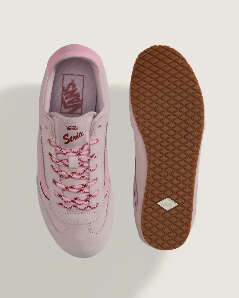 VANS - נעלי סניקרס Super Lowpro – V00D8TGSF – laces-pale-petal-pink – 2