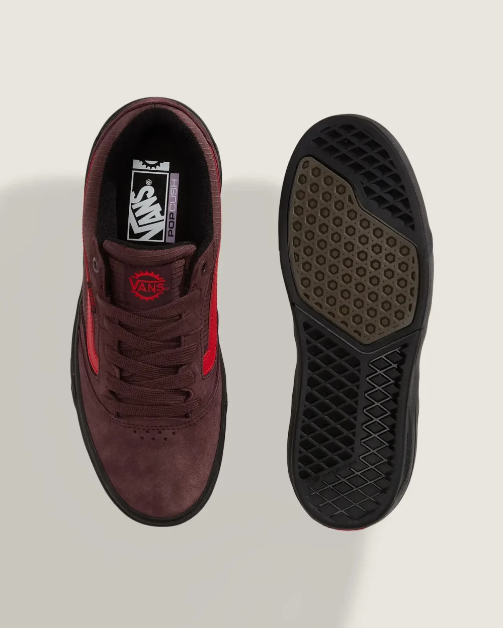 VANS - נעלי סניקרס BMX Proof Wafflecup – V00DCG1LB – brown-rio-red-black – 2