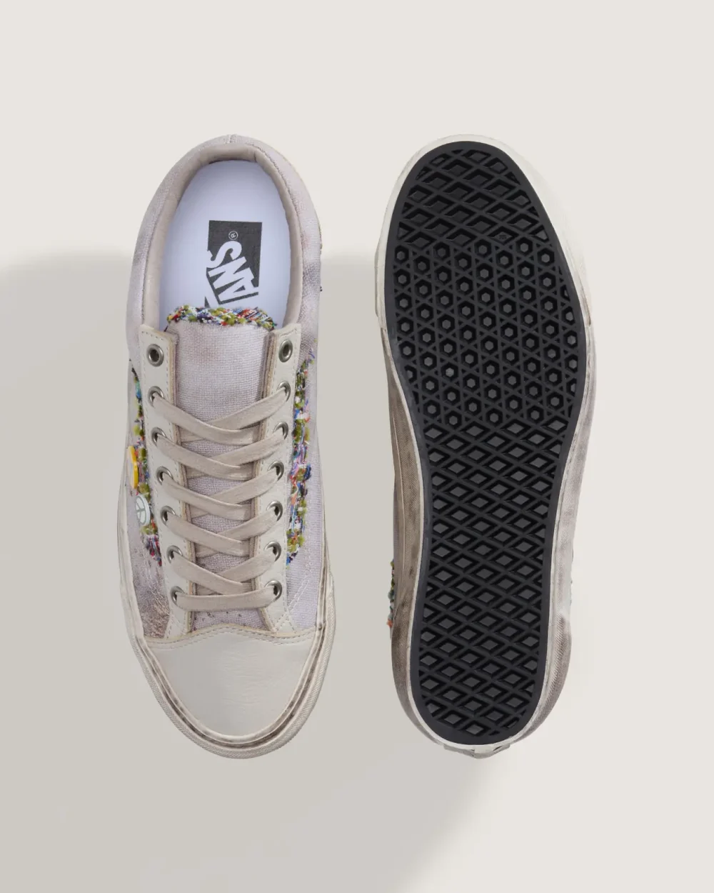 VANS - נעלי סניקרס Premium Old Skool 36 – V00E8V2N1 – souvenir-oatmeal – 2